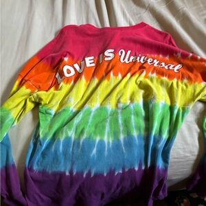 Universal Studios Red and Orange Tie-Dye Shirt